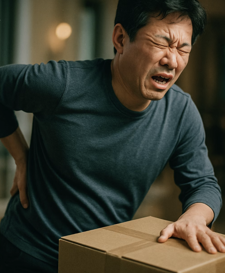 힘으로만 해결하려는 생각, 허리가 비명을 지릅니다