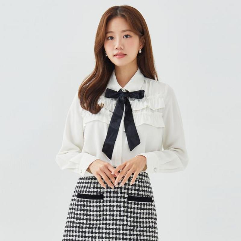 로엠 리본 타이 블라우스 A RMBLC4CR18