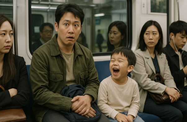 &ldquo;엉덩이~!&rdquo;라고 부르며 웃는 아이, 당황한 아빠의 순간