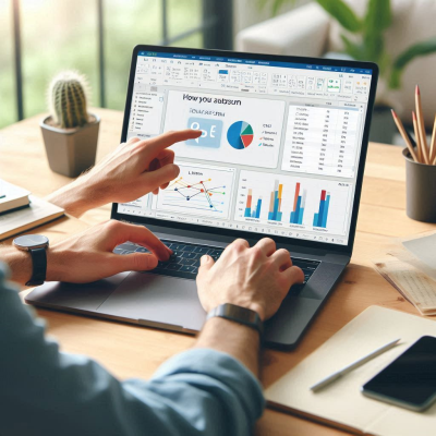 Excel 차트를 조작하는 모습으로, 데이터를 입력하고 분석하는 과정입니다.