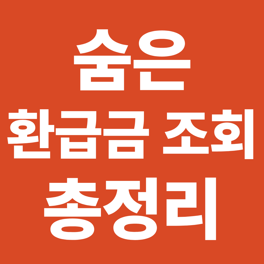 숨은 환급금 조회 총정리 ❘ 카드포인트·국세·지방세·통신비 한 번에 확인