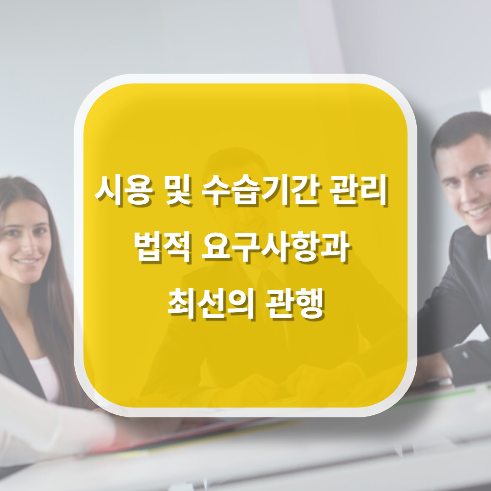 시용 및 수습기간 관리