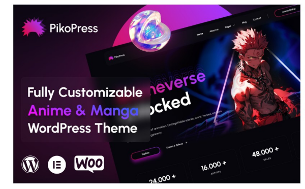 PikoPress - 애니메이션, 만화 워드프레스 테마