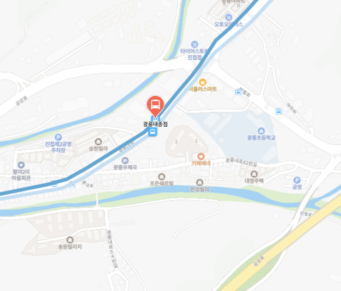 8844번 버스 위치