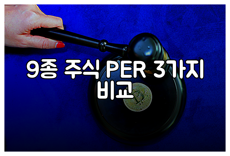 9종 주식 PER 3가지 비교
