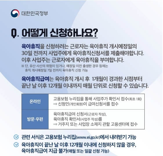 육아휴직-신청방법