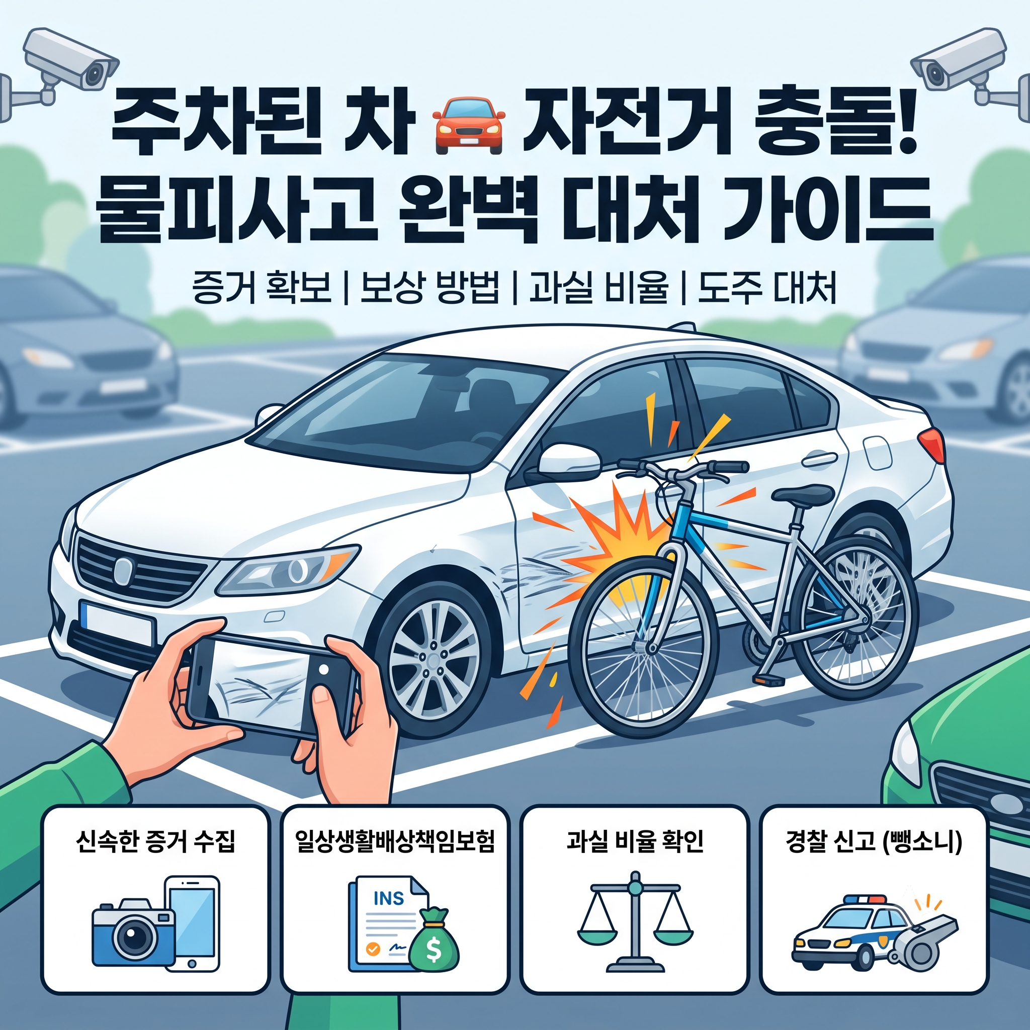 주차차량 자전거 물피사고 대처 가이드: 합의 및 보상 청구법