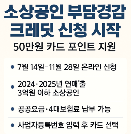 소상공인 부담경감 크레딧