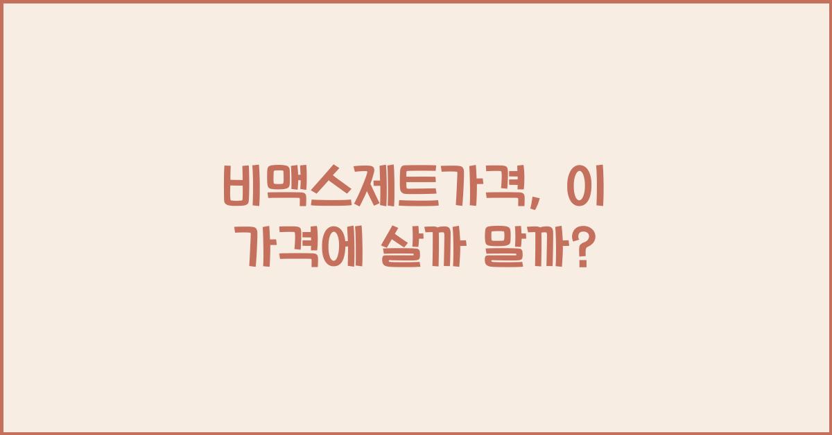 비맥스제트가격