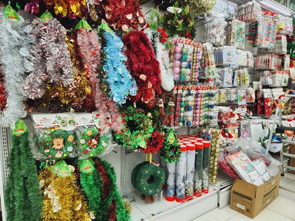 크리스마스 트리 나무 장식 리스 꽃