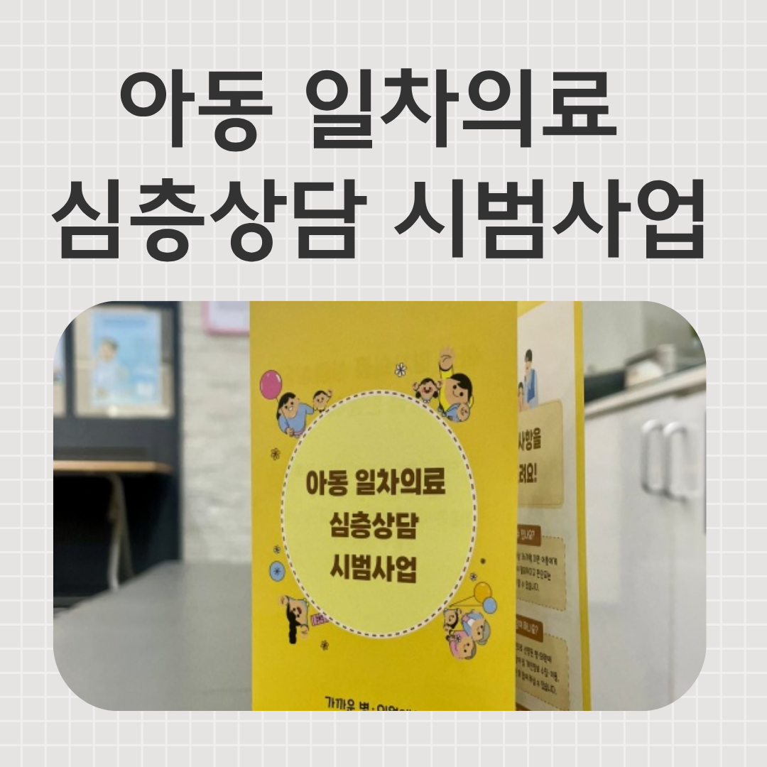 아동 일차의료 심층상담 시범사업