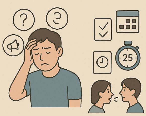 성인 ADHD 예시 이미지