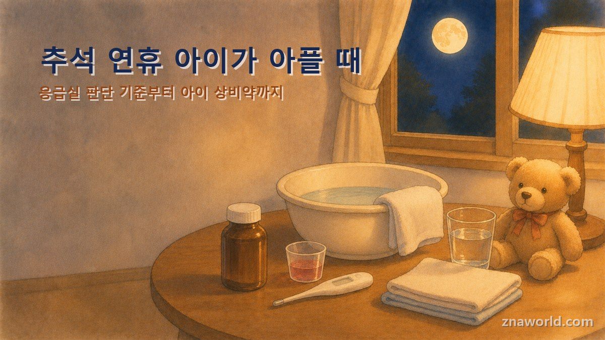 추석 연휴 아이가 아플 때 응급실 판단 기준과 달빛어린이병원 안내