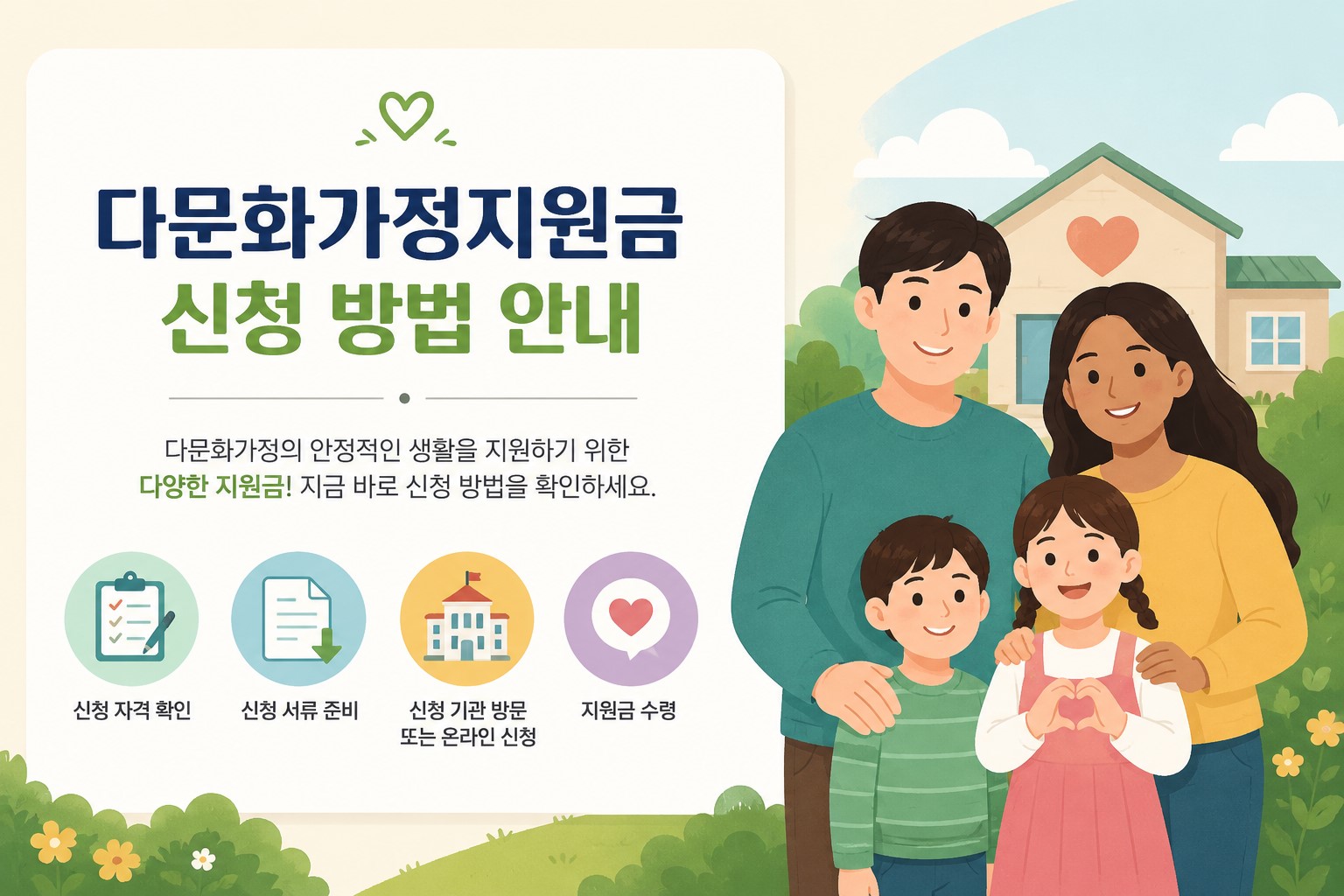 다문화가정 지원금 신청 안내 이미지