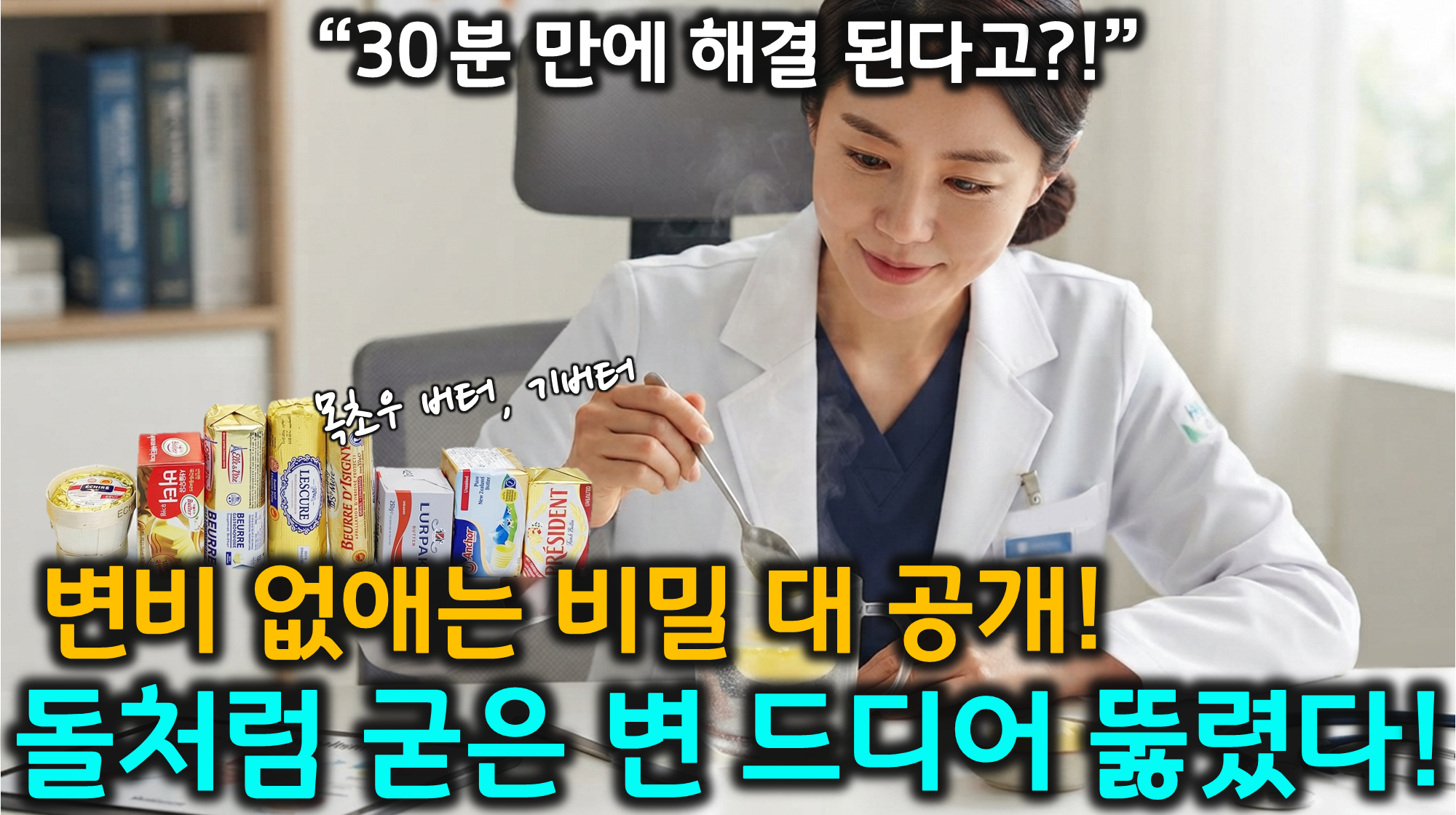 변비 해결 (장 운동, 기버터, 부티르산)