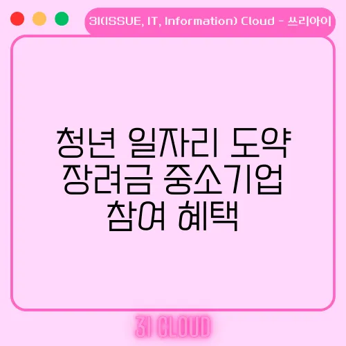 청년 일자리 도약 장려금 중소기업 참여 혜택
