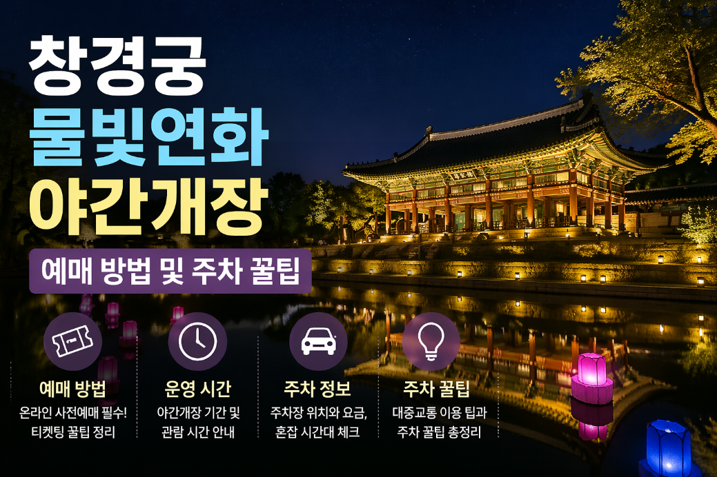 창경궁 물빛연화 야간개장 예매 100% 성공하는 법