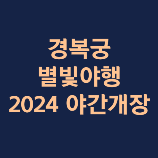 경복궁 야간개장