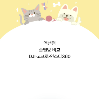 액션캠 손떨방 비교 DJI&middot;고프로&middot;인스타360