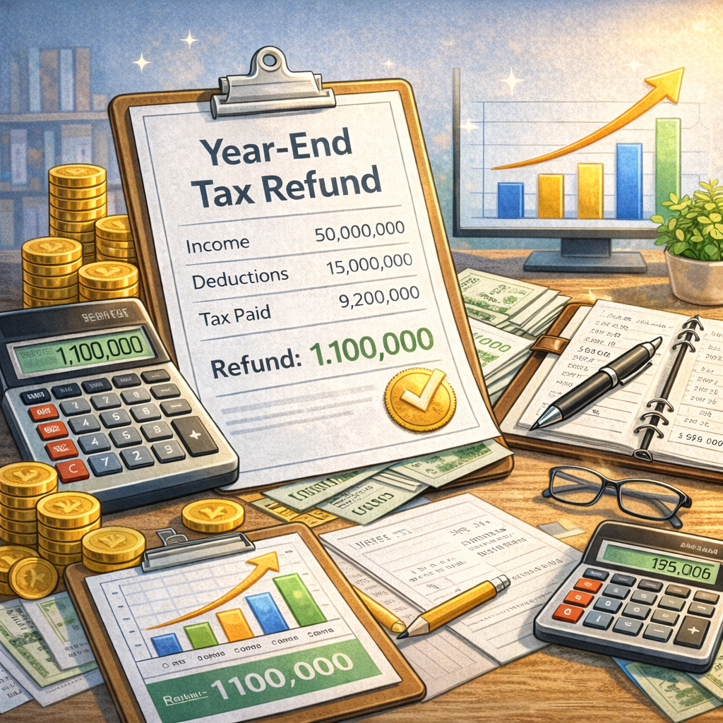 연말정산 환급금 계산 방법 관련 이미지