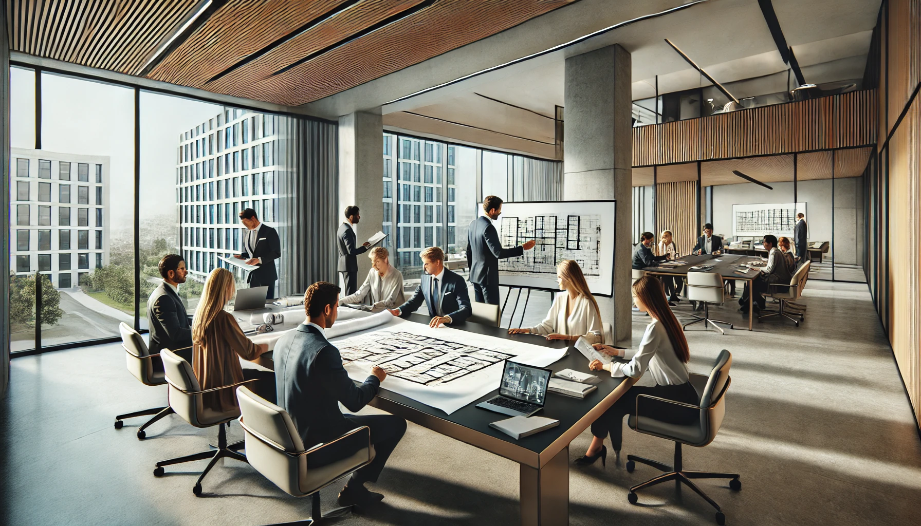 아파트 분양 상담을 받는 사람들 모습