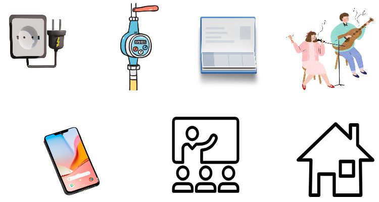 차상위계층이 받는 혜택들을 그림으로 표시