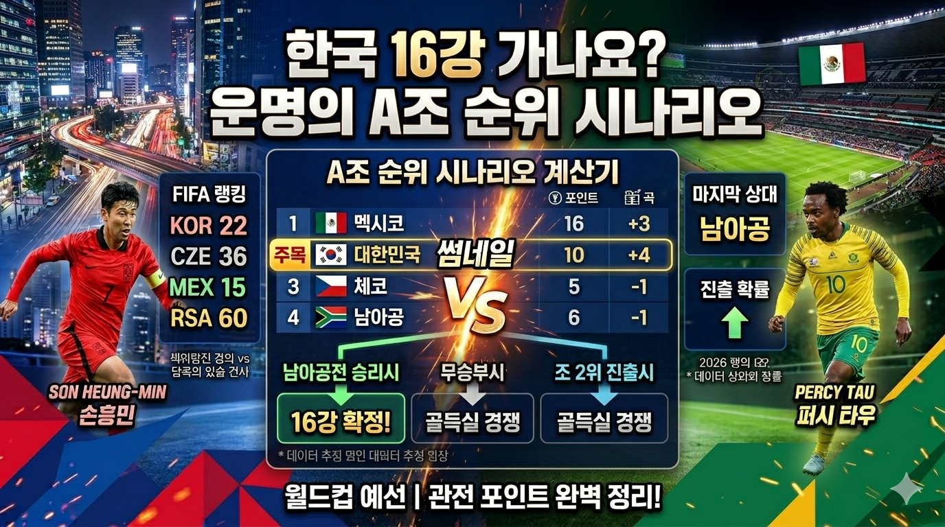 한국 남아공 경기시간 몇시? KBS&middot;JTBC 중계 채널, 모바일 무료 시청 방법, 대한민국 16강 경우의 수 총정리 관련사진
