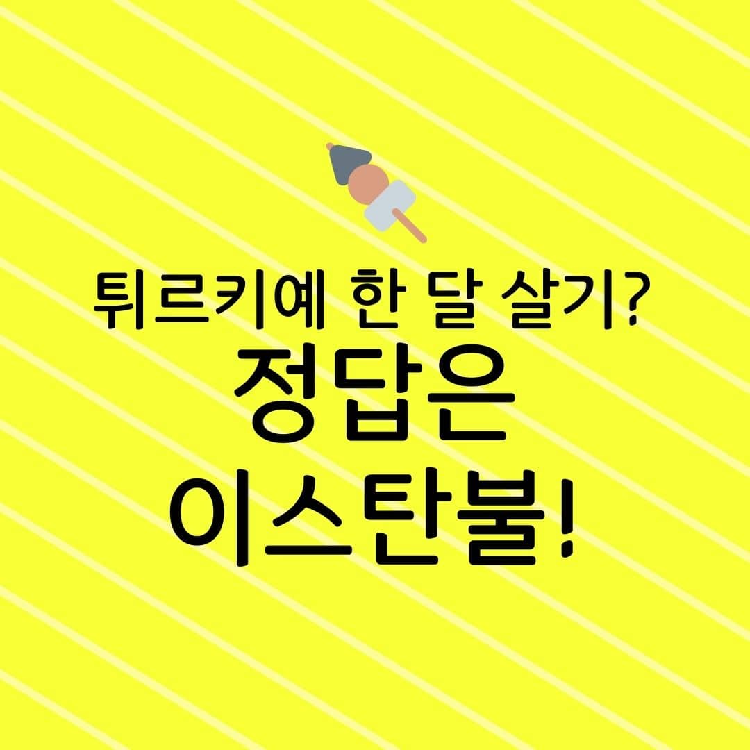 튀르키예 한 달 살기? 정답은 이스탄불!