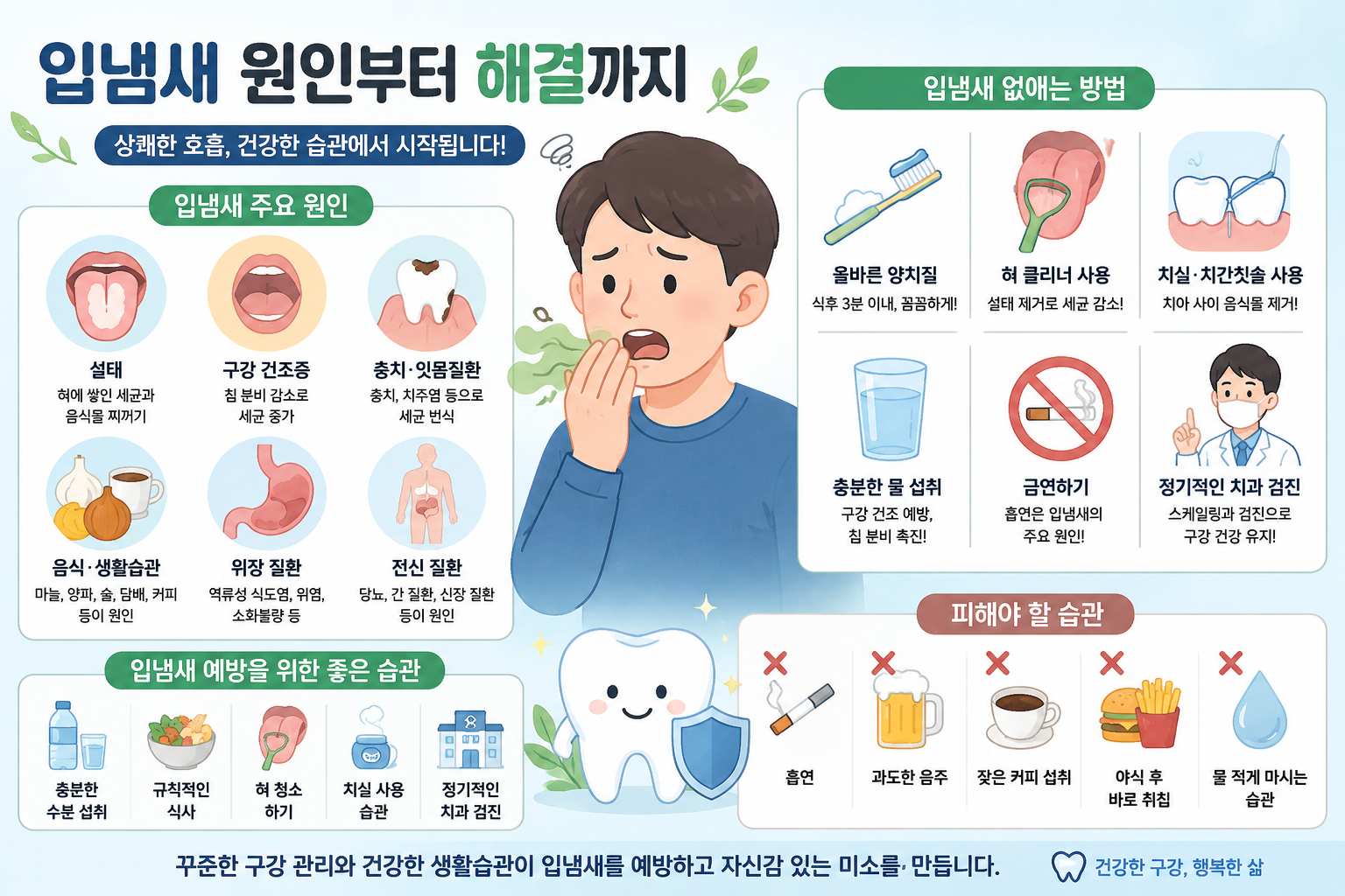 입냄새-원인-없애는-방법-구취-제거-아침-혀-설태-구강-건조증-잇몸질환-증상-자가진단-충치-예방-습관