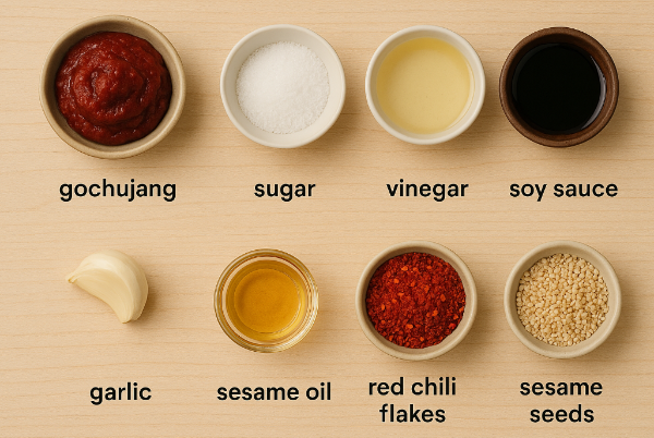 양념장 재료 이미지입니다.