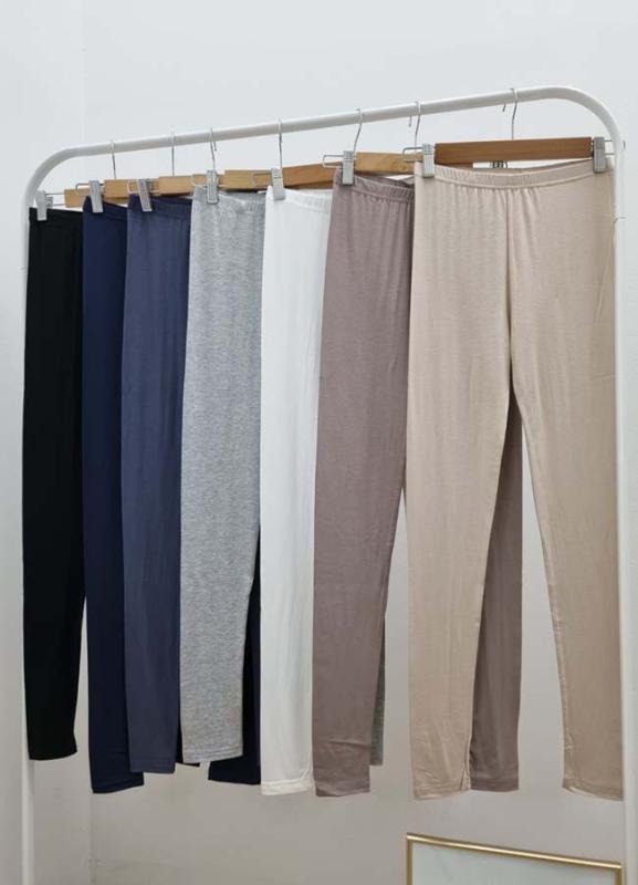 밑위가 긴 여성 봄 가을 얇은 편한 스판 레깅스 7부 10부 면 피치 쫄바지