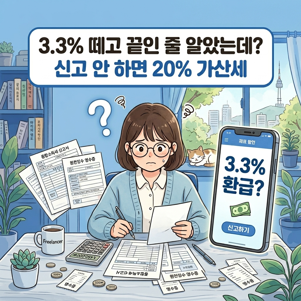 프리랜서 종합소득세 신고 2026 3.3% 환급 가이드