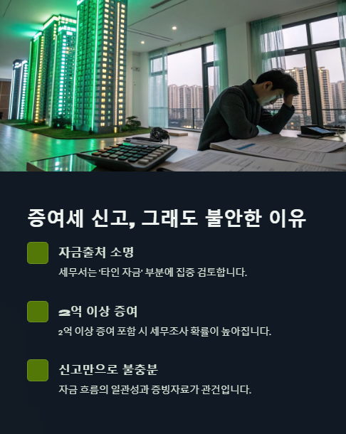 증여세 신고 그래도 불안한 이유