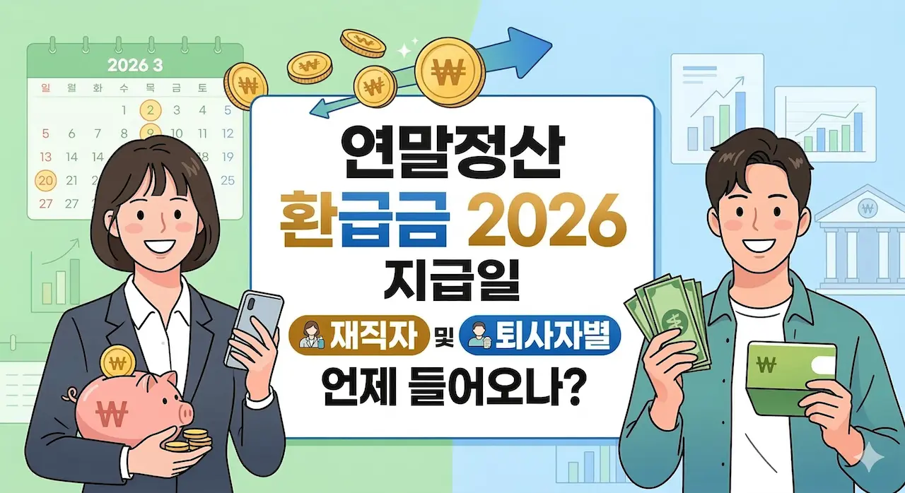 연말정산 환급금 지급일 2026, 재직자·퇴사자별 언제 들어오나?