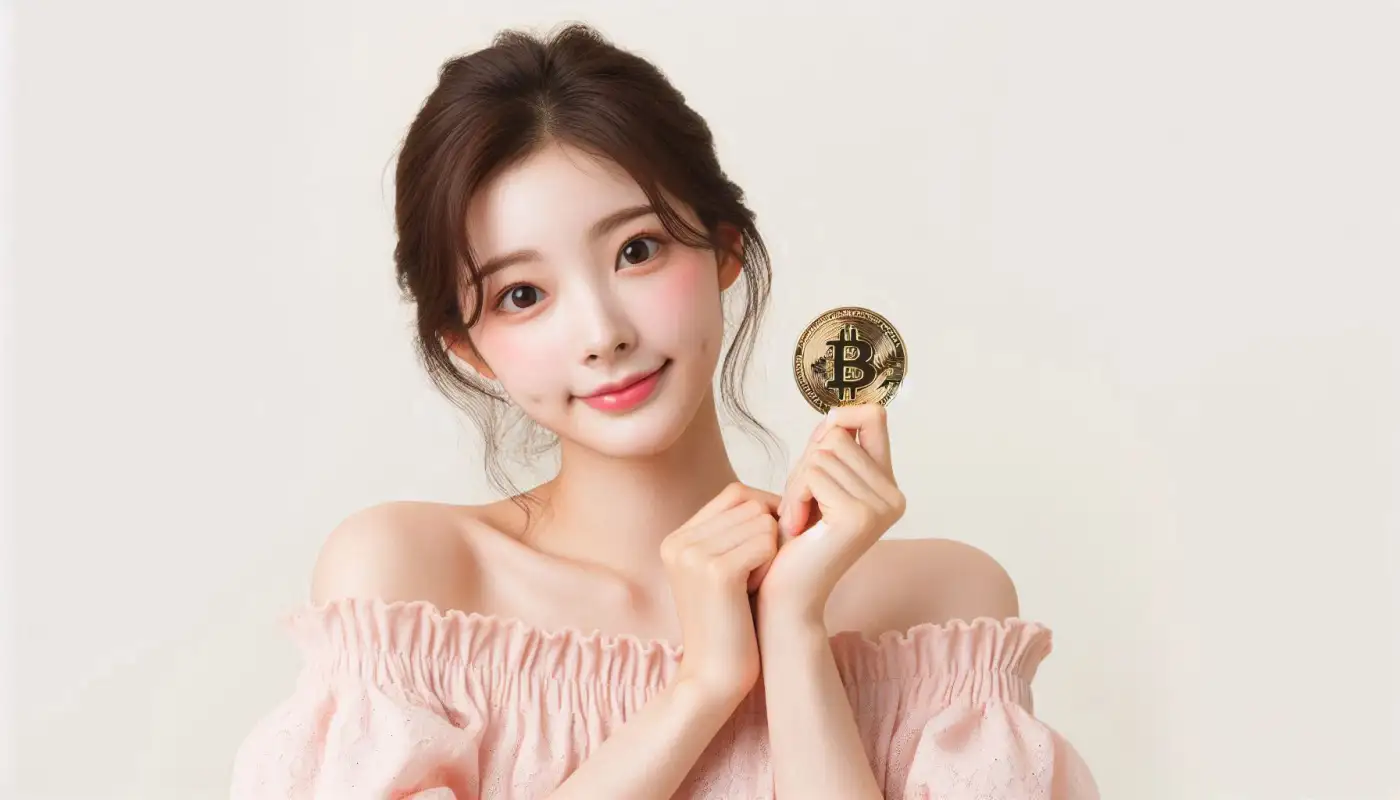바이낸스-비코인-수수료를-알아보고-자산관리하는-여성의-모습