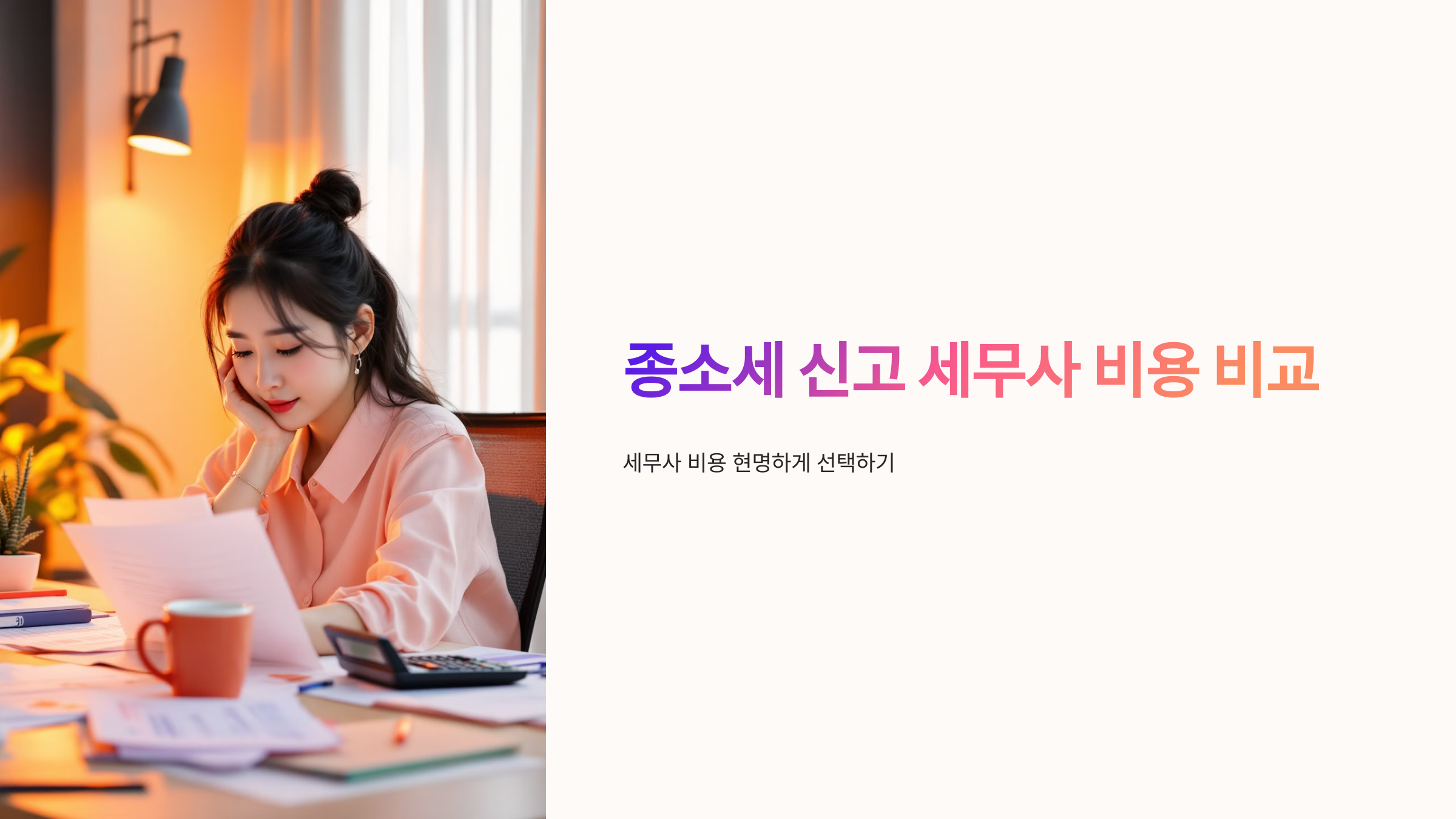 종소세 신고 세무사 비용 비교