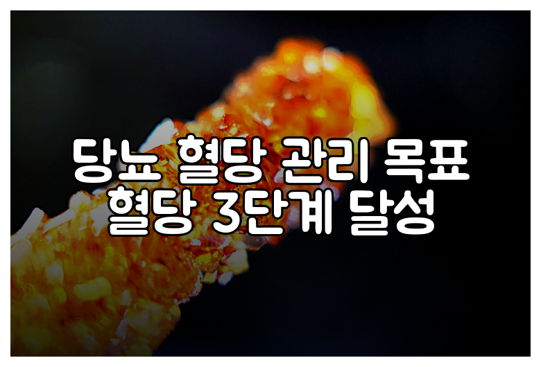 당뇨 혈당 관리 목표 혈당 3단계 달성