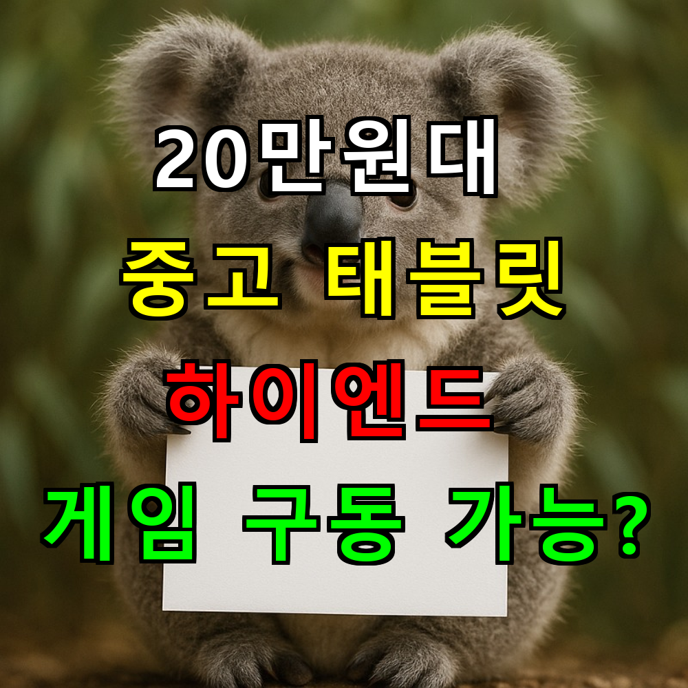 20만원대 중고 태블릿으로 하이엔드 게임 구동 가능할까? 가성비 모델 완벽 가이드