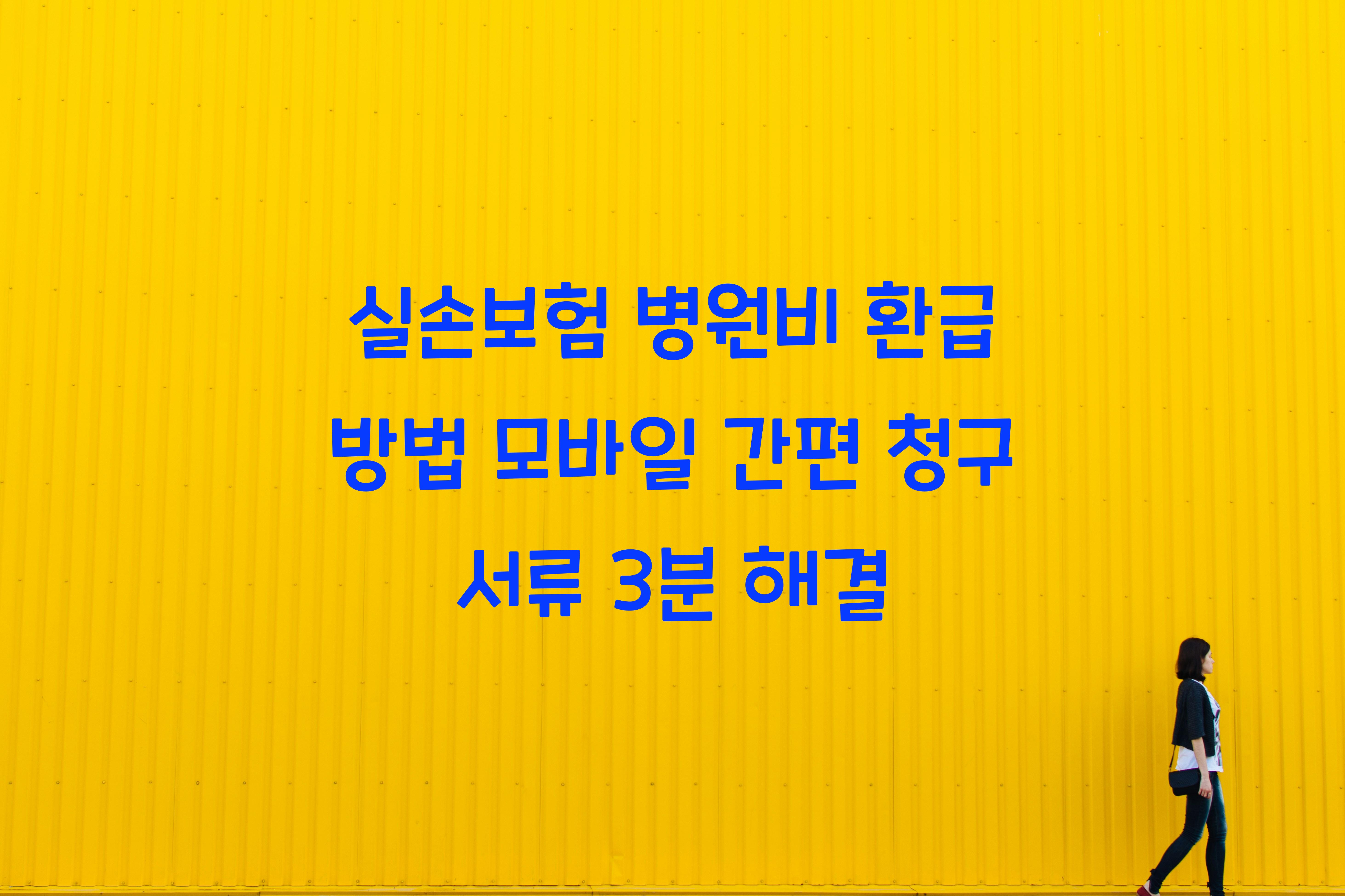 실손보험 병원비 환급 방법