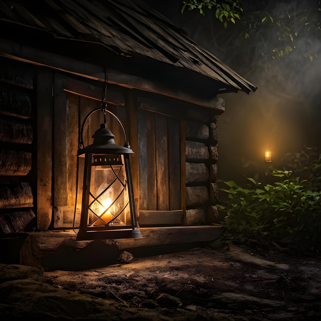 마당에 앉아 있으면