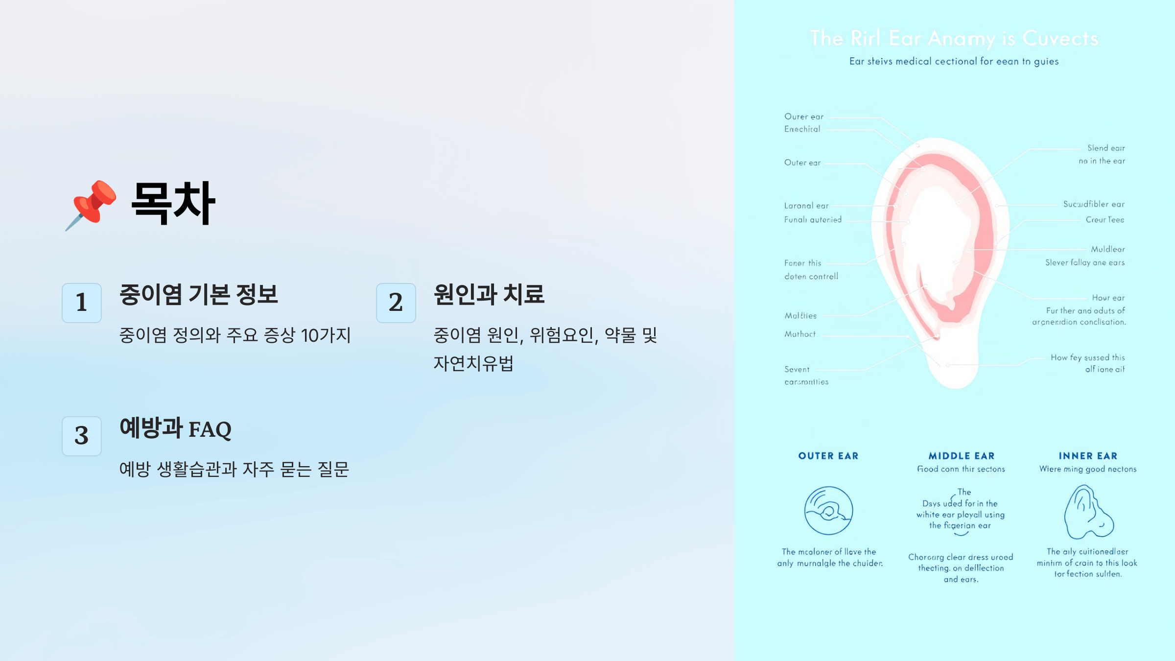 중이염과 관련된 사진입니다.