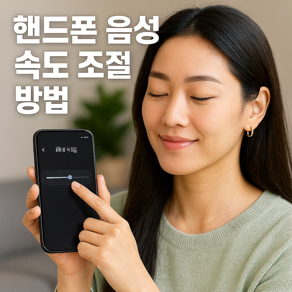 핸드폰 음성 속도 조절하는 방법