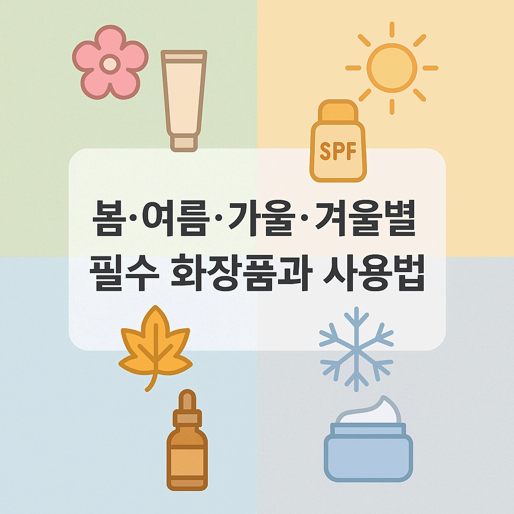 봄&middot;여름&middot;가을&middot;겨울별 필수 화장품과 사용법