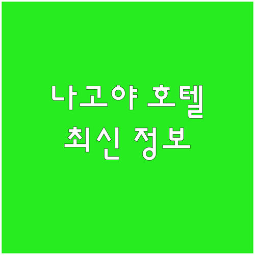 나고야 호텔 추천 2025년 최신 정..