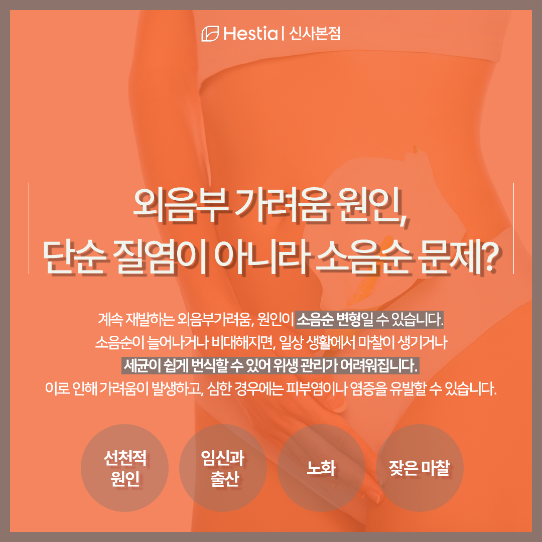 외음부 가려움 원인, 단순 질염이 아니라 소음순 문제일 수 있어요.