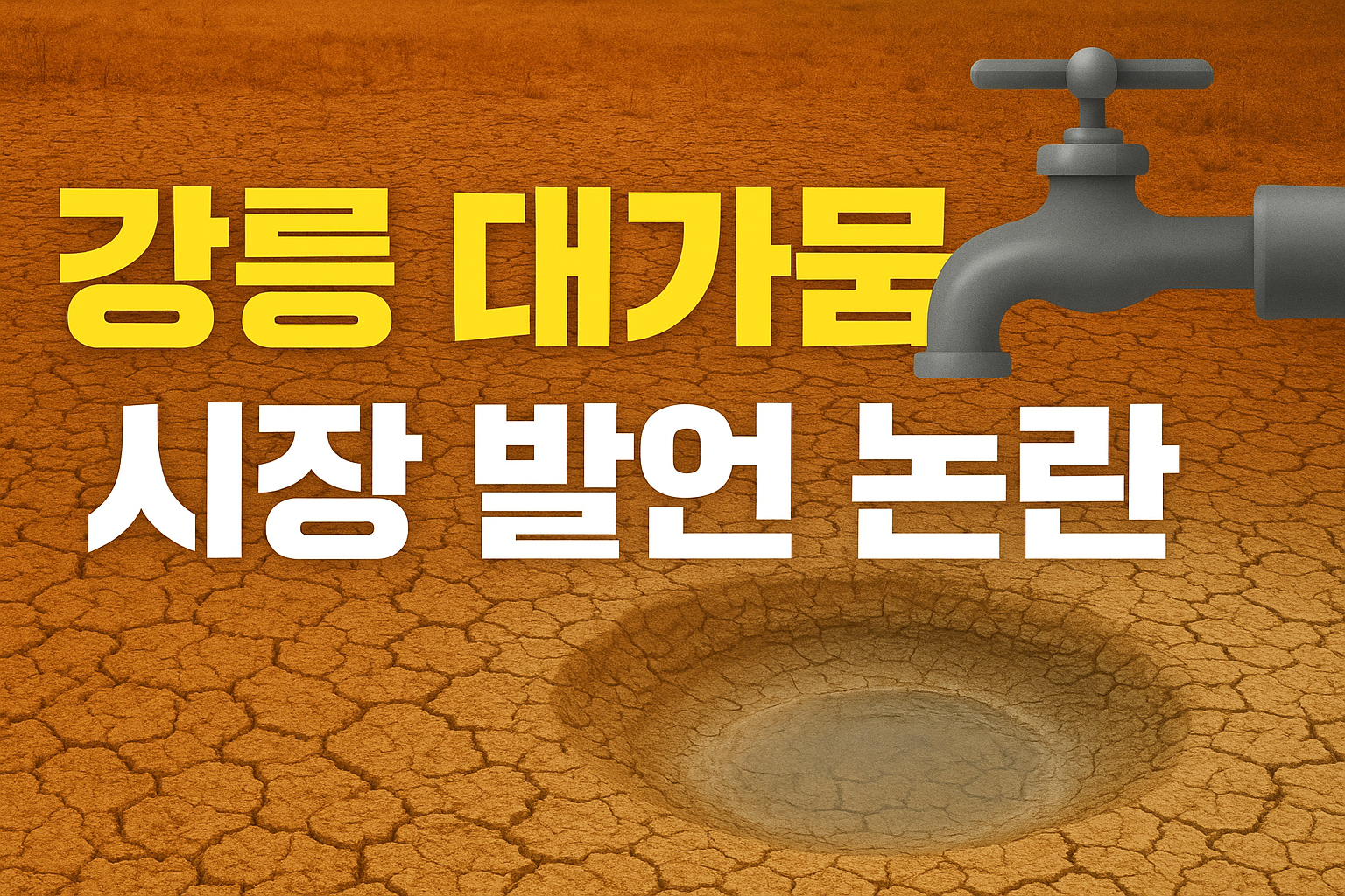 강릉시장 가뭄 대응 논란, 무엇이 문제일까?