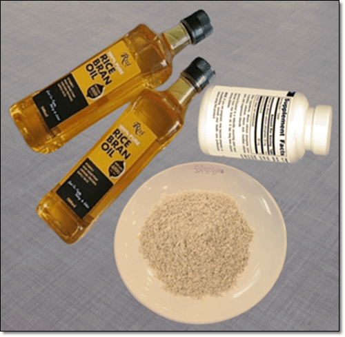 감마오리자놀 음식과 보충제