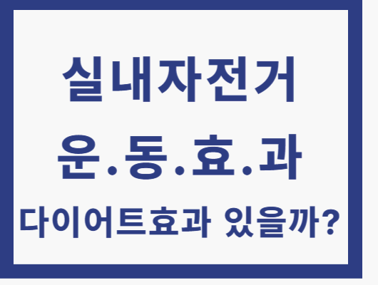 실내자전거 운동효과