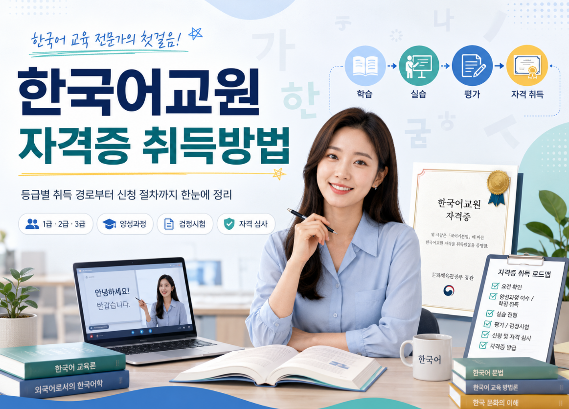 한국어교원자격증 취득방법 2급 3급 자격