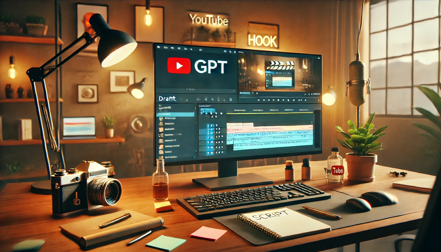 GPTS를 활용하여 유튜브 콘텐츠를 생성하는 장면